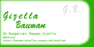 gizella bauman business card